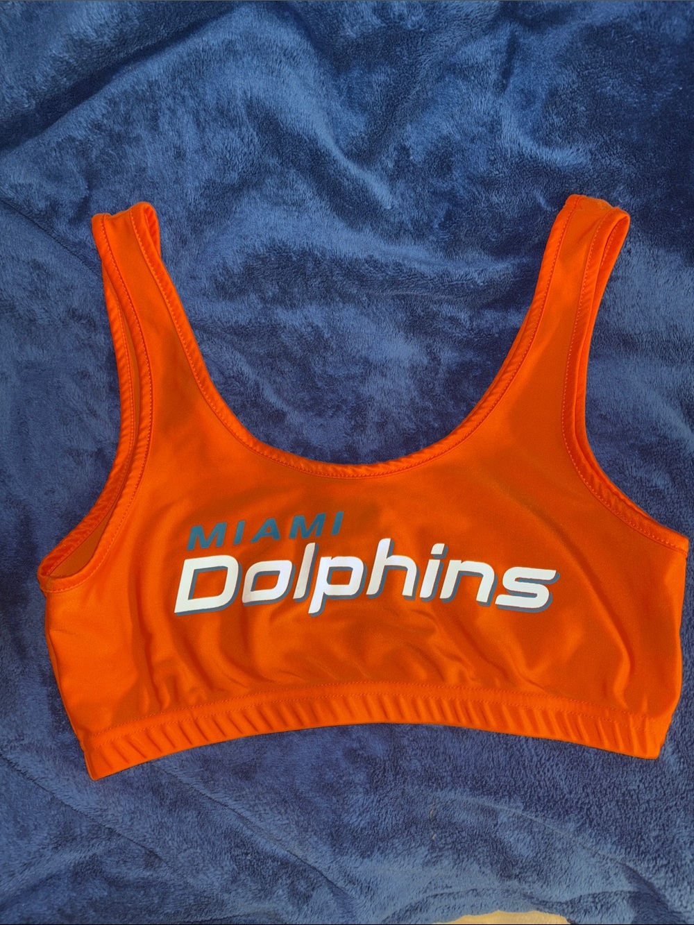 Miami Dolphins Orange Sports Bra